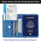 Passport Holder Cover Wallet Travel Essentials RFID Blocking Leather Card Case - Image 3