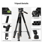 K&F Concept Camera Tripod, Cellphone Clip - Image 9