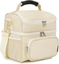 FlowFly Double Layer Cooler Insulated Lunch Bag Adult Lunch Box Large Tote Bag by FlowFly