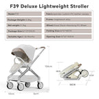Hot Mom Baby Lightweight Stroller, Intelligent Seat Reversing，Double Brake and - Image 6