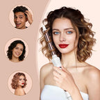 Thermal Brush 0.5 Inch Curling Iron Volumizing Heated Round Brush 1/2 Inch Ceramic Tourmaline Heated Hot, Multifunctional Styler Curling Wand (White, 0.5 inch)