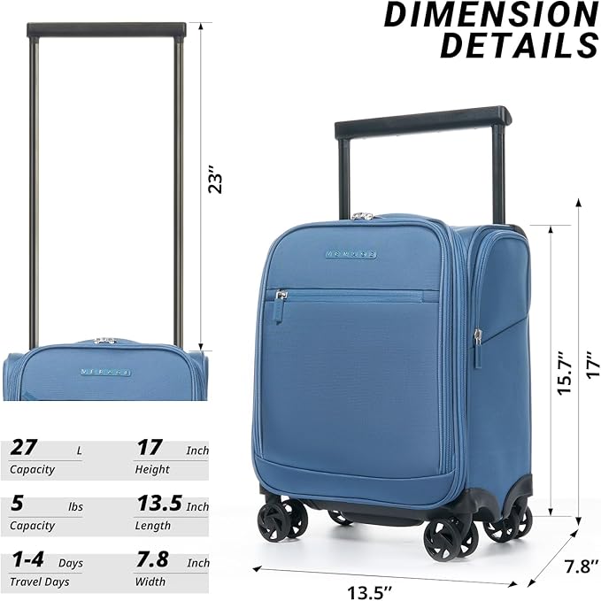 Verage Underseat Carry On Luggage - Image 2