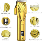 Professional Cordless Hair Clippers and T-Blade Beard Hair Trimmer Sets for Men, Barber Clippers with Travel Case, Rechargeable Home Haircut Beauty Kit for Men