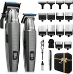 Ufree Professional Hair Clippers for Men, Clippers and Trimmers Set, Barber Clippers, Electric Beard Trimmer with Barber Bag, Gifts for Men，Gray