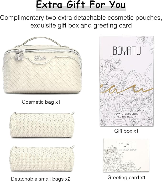 BOYATU Travel Makeup Bags for Women: Large Cosmetic Bag - Image 6