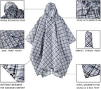 salamra Hooded Rain Poncho Waterproof Raincoat Jacket - Image 3