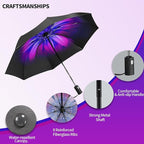 LLanxiry Compact Travel Umbrella, Mini Windproof Umbrellas - Image 2