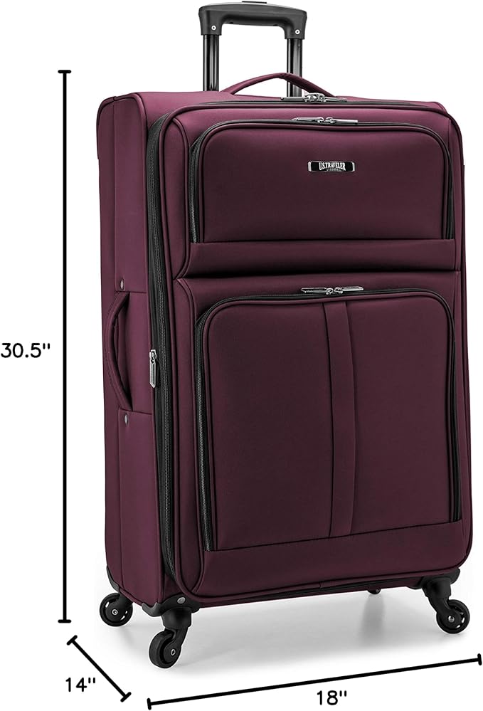 U.S. Traveler Anzio Softside Expandable Spinner Luggage, Checked-Large 30-Inch - Image 6