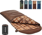 KingCamp Sleeping Bag for Adults, Cold Weather & Warm XL Big and Tall Flannel by KingCamp