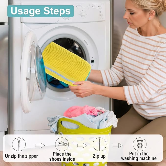 2PCS Shoe Washing Machine Bag, Durable Shoe Bag - Image 5