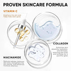 Vitamin C Serum for Face, Stem Cells, Niacinamide, Hyaluronic Acid & Vitamin E – Anti-Aging Retinol Facial Serum with Glycolic Acid & Retinal for Brightening, Hydrating & Firming Skin – Made in USA
