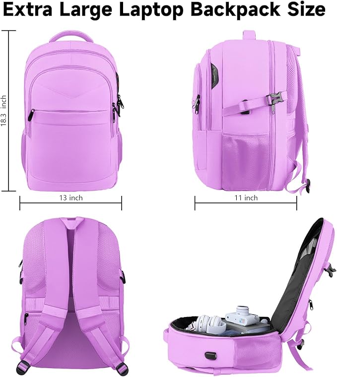 Lapsouno Large Laptop Backpack, Travel Laptop Backpack, 17.3 Inch Carry on - Image 6