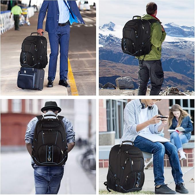 Laptop Backpack, 55L Capacity, TSA Approved, Convenient USB Port, Comfortable - Image 5