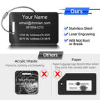 Stainless Steel Personalized Luggage Tags - Image 4