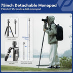 Fotopro 73" Carbon Fiber Tripod - Image 4