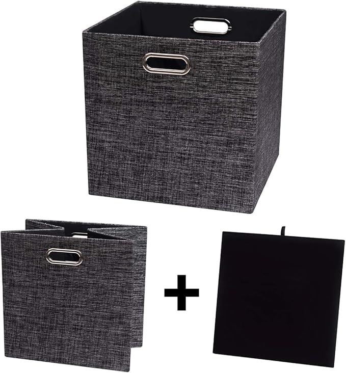 Posprica Fabric Storage Cubes, 13×13×13 cube storage bins, Foldable Drawers - Image 3