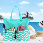 LEDAOU Beach Bag Waterproof Sandproof Women Tote Bag Pool Bag - Image 9