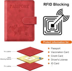 Eoehro Passport Holder for Travel Essentials, Passport Wallet Cover Case for - Image 4