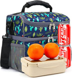 FlowFly Double Layer Cooler Insulated Lunch Bag Adult Lunch Box Large Tote Bag - Image 8