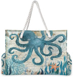 senya Large Beach Bags Totes Canvas Tote Shoulder Bag Soft Wave Water Resistant - Image 2