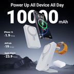 3-in-1 Portable Charger, 10000mAh Foldable Power Bank Fast Charging, MagSafe - Image 6