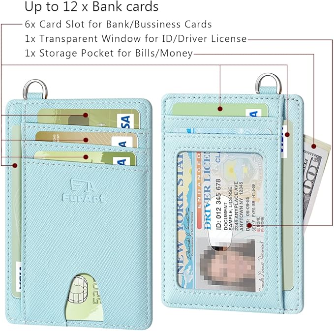FurArt Slim Minimalist Wallet, Front Pocket Wallets, RFID Blocking, Credit Card - Image 6