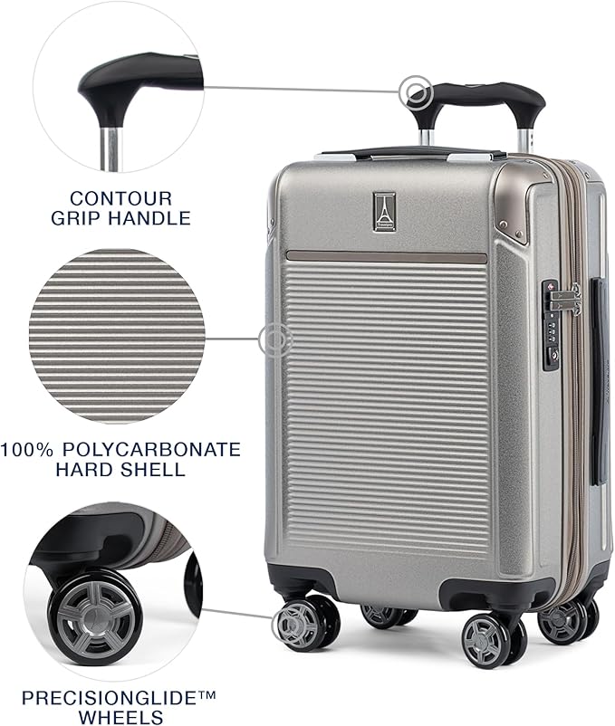 Travelpro Platinum Elite Hardside Expandable Carry on Luggage, 8 Wheel Spinner - Image 2