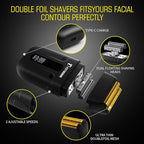BESTBOMG® Hair Clippers for Men, Professional Hair Clippers, Beard Trimmer& Rechargeable Shaver Set, Metal T-Blade, LED Display, Barber Hair Cutting Kit for Men Grooming & Gifts, BS-808A (Black)