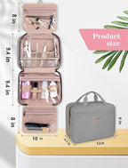 Grey Toiletry Bag, Makeup Organizer, Travel Bag - Image 2
