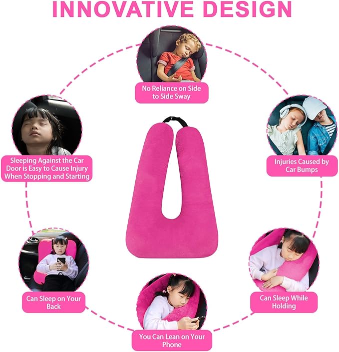 Travel Pillow, Travel Pillow for Kids, Sleeper Hold Pillow Travel, Removable - Image 5