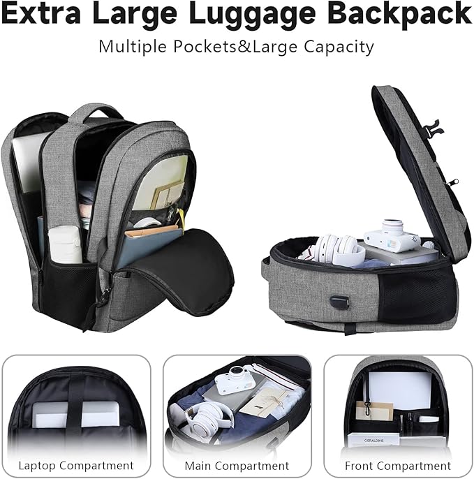 Lapsouno Extra Large Laptop Backpack, 17 Inch Carry on Travel Backpack - Image 3
