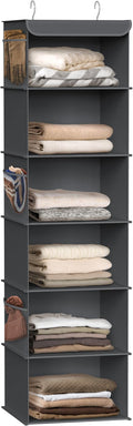 Simple Houseware 6 Shelf Hanging Closet Organizer, Dark Gray by SimpleHouseware