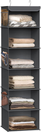 Simple Houseware 6 Shelf Hanging Closet Organizer, Dark Gray by SimpleHouseware