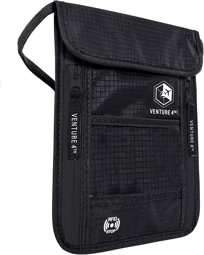 VENTURE 4TH Passport Holder Neck Wallet by VENTURE4TH