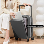 mixi Luggage Suitcases with Spinner Wheels 24'' Travel Luggage with Front - Image 2