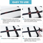 Luggage Straps with TSA Lock, Adjustable Heavy Duty Black Luggage Straps - Image 5