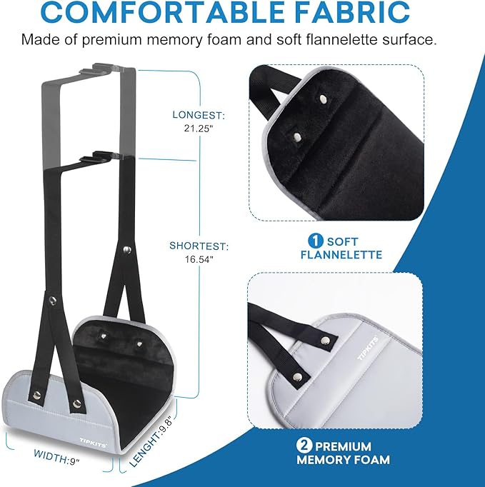 Airplane Footrest with Comfortable No Clashing Base, Portable Travel Foot Rest - Image 3