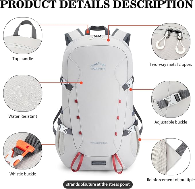 Hiking Backpack, Large 35L Travel Backpacks - Image 5