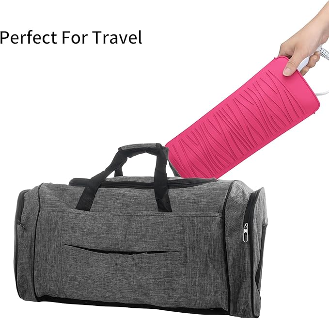 2 Pack Silicone Heat Resistant Travel Pouch for Straighteners, Crimpers, Curling Wands, Flat Irons and Hot Hair Styling Tools