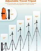 JOILCAN Phone Tripod Stand, Travel Aluminum Tripod - Image 5