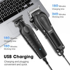KEMEI Professional Hair Clippers Set for Men, Cordless Rechargeable Barber Clippers & Trimmers Kit, Clippers for Hair Cutting, Gifts for Men