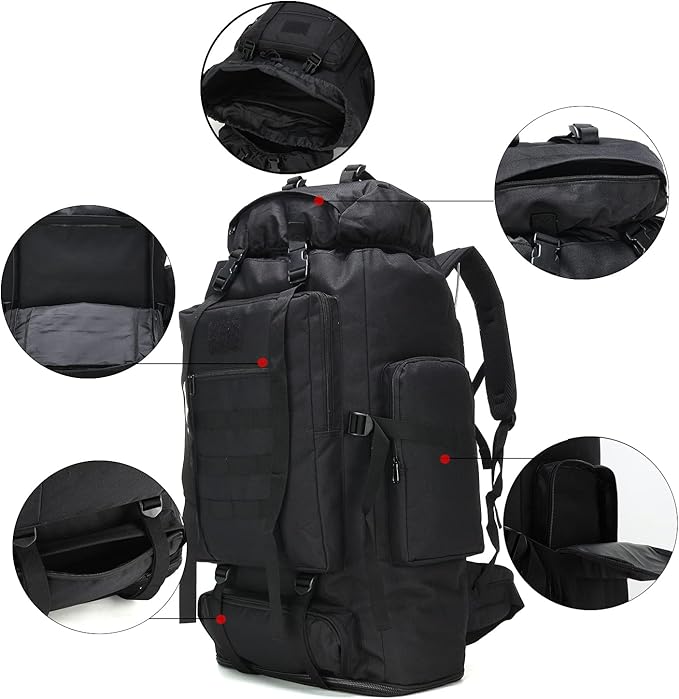 Hiking Backpack for Men 70L/100L Camping Backpack Military Rucksack Molle 3 - Image 6