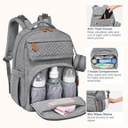 BabbleRoo Diaper Bag Backpack, Travel Backpack - Image 5