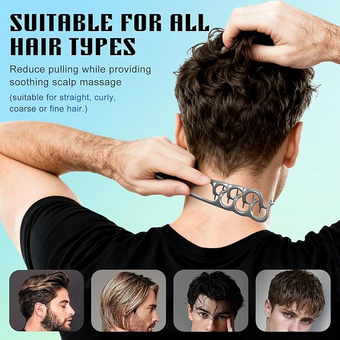 Texture Comb, Volumizing Wide-Tooth Hair Texture Styling Comb, Men's Fluffy Texture Hair Styling Appliances, Volume And Grooming Accessory Styling-SC1