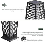 Grand patio Outdoor Floor Lamp Solar Powered Lantern Waterproof Wicker Boho - Image 8