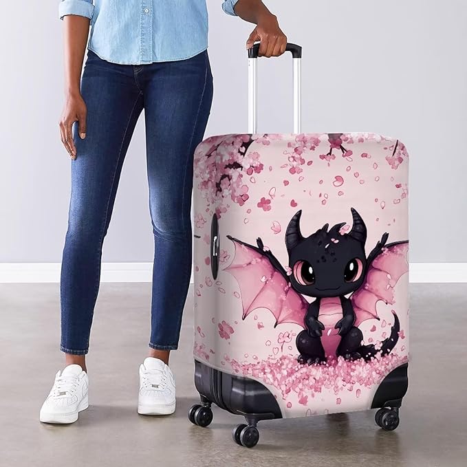 Dragon Luggage Covers for Suitcase Cherry Blossom Travel Suitcase Cover - Image 4