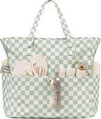 LEDAOU Large Beach Tote Bag Women Waterproof Sandproof Zipper Beach Tote Bag by LEDAOU