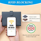 Passport Holder for Travel Women RFID Blocking Genuine Leather Passport Wallet - Image 4