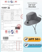 Water-Resistant Sun UPF 50+ Bucket Hat Protection Packable Brimmed Boonie - Image 5