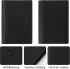 Ringsun Leather Passport Cover for Men Women, RFID Passport Wallet Case Travel - Image 5